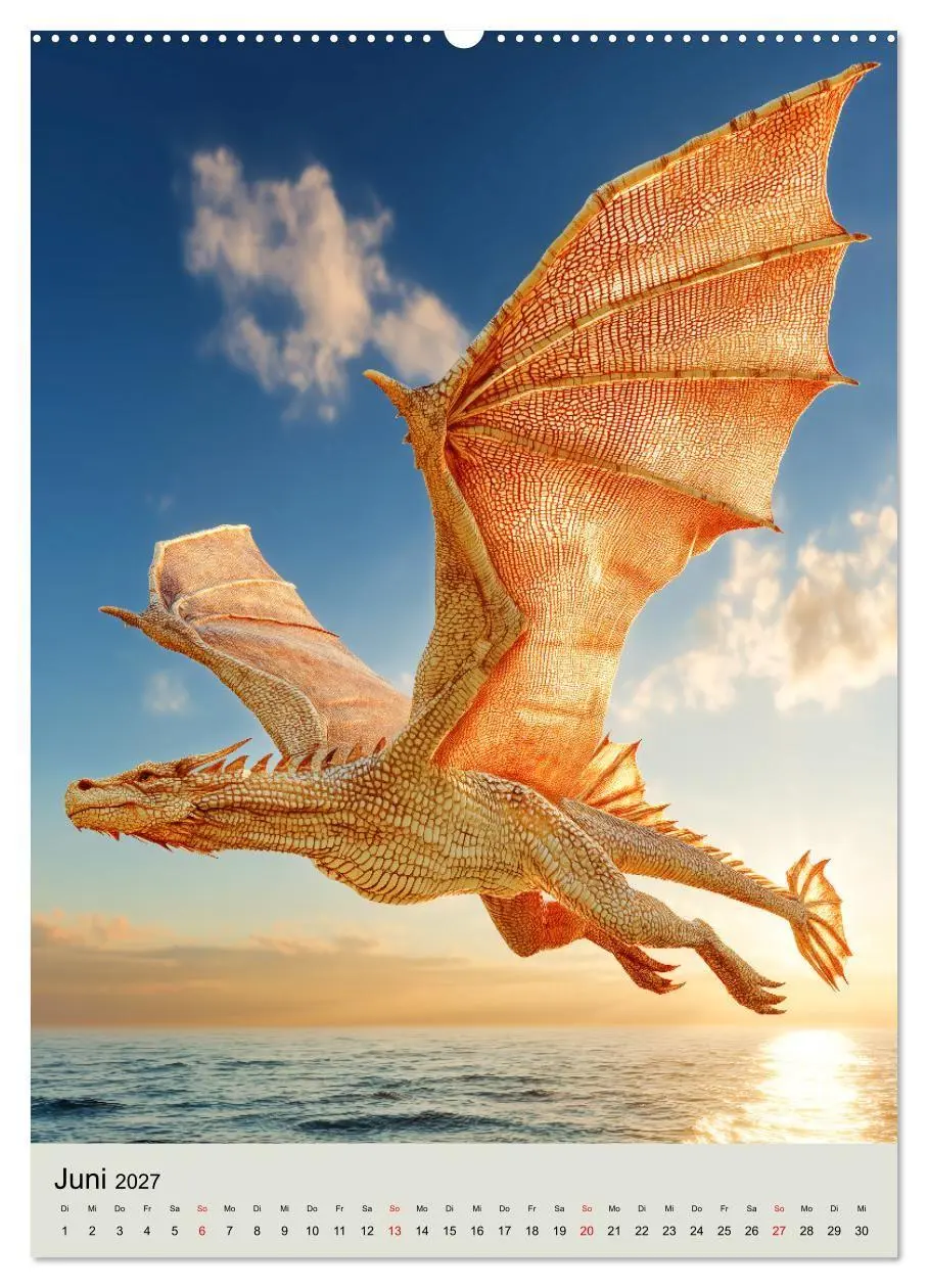 Bild: 9783516853599 | Drachen Kalender - ein Jahr mit mystischen Fabelwesen (Wandkalender...