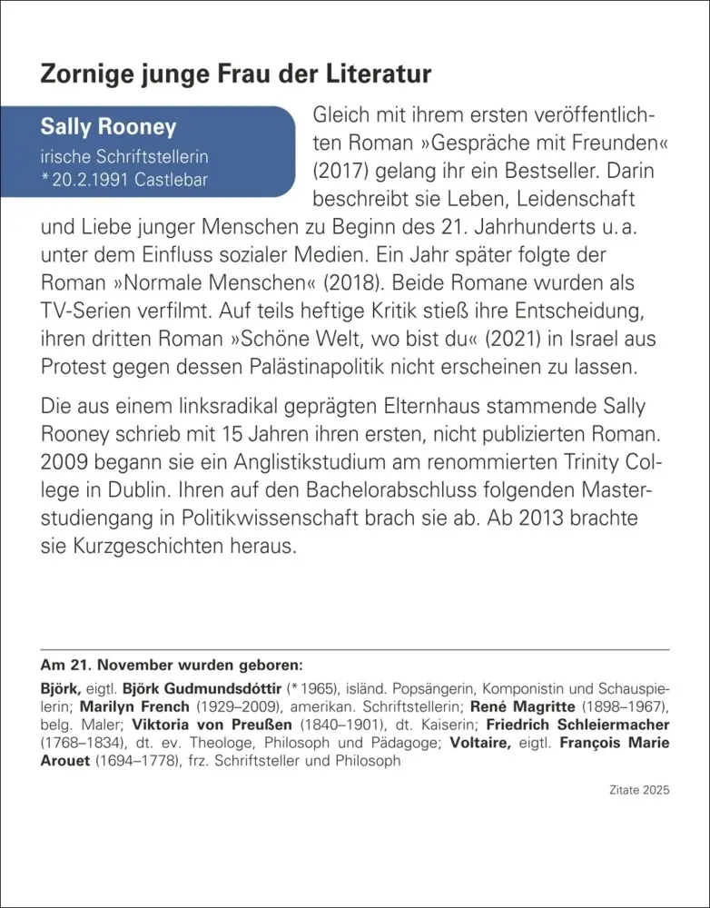 Bild: 9783840033599 | Zitate Tagesabreißkalender 2025 | Berthold Budde | Kalender | Geblockt