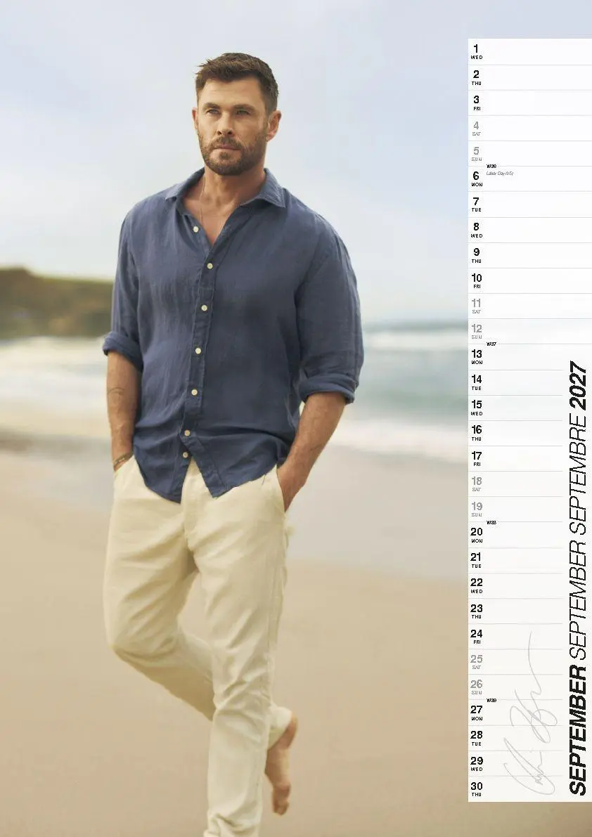 Bild: 9798893613599 | Chris Hemsworth Offizieller Kalender 2027 | Offizieller Kalender