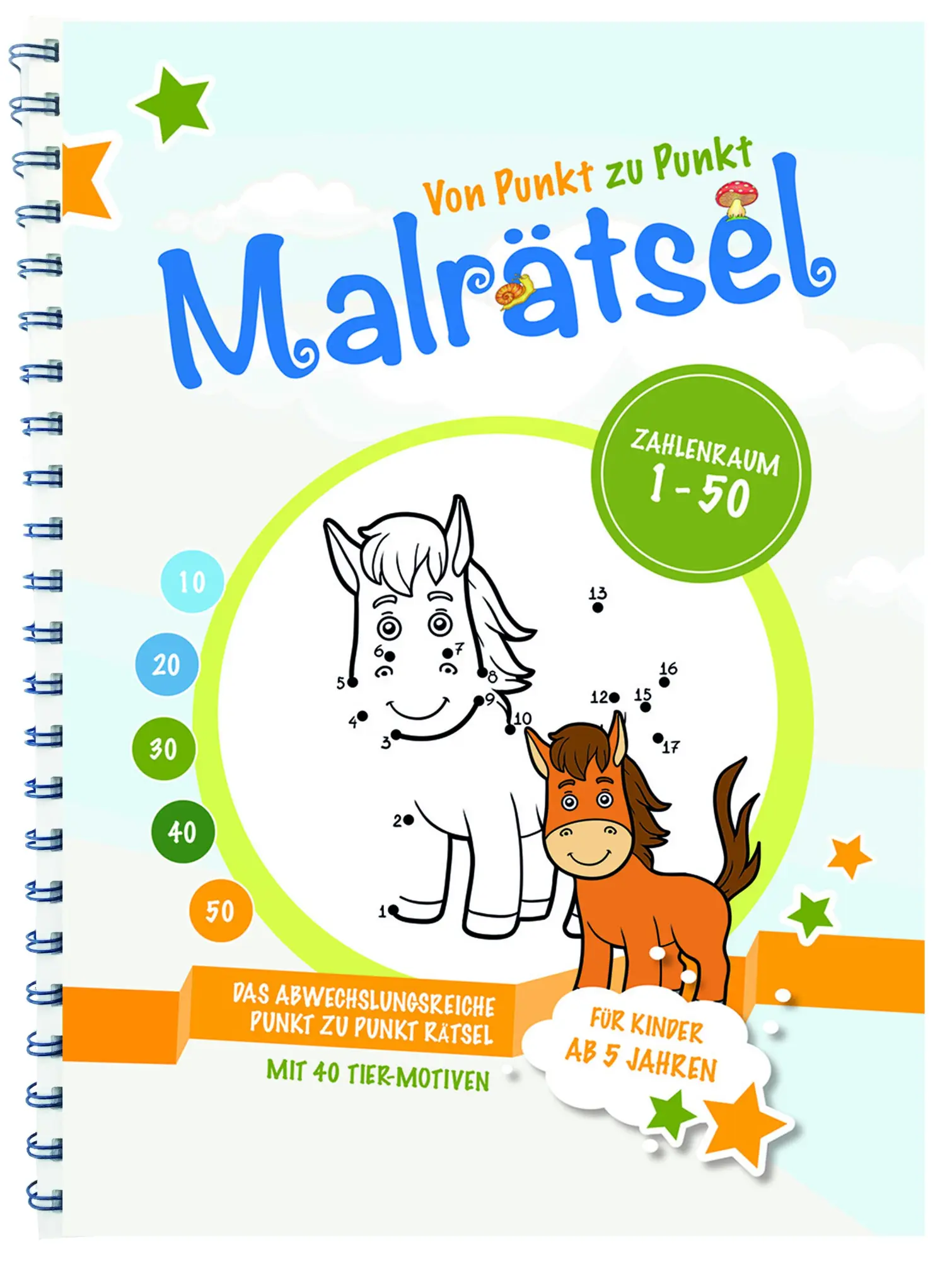 Cover: 9783872493699 | Von Punkt zu Punkt Malrätsel - 1 bis 50 | Taschenbuch | Deutsch | 2019