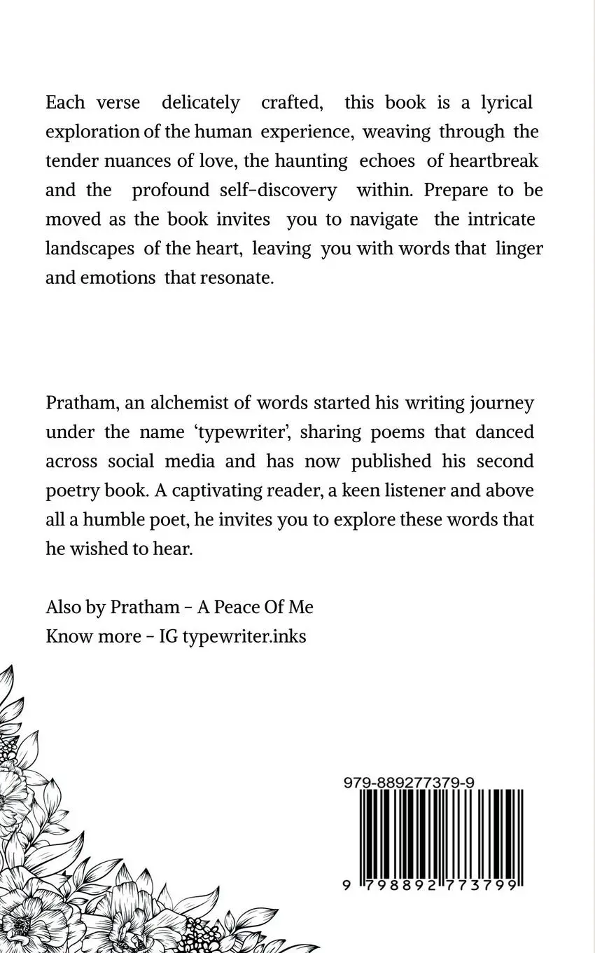 Rückseite: 9798892773799 | Words I Wish To Hear | Pratham Dixit | Taschenbuch | Englisch | 2024