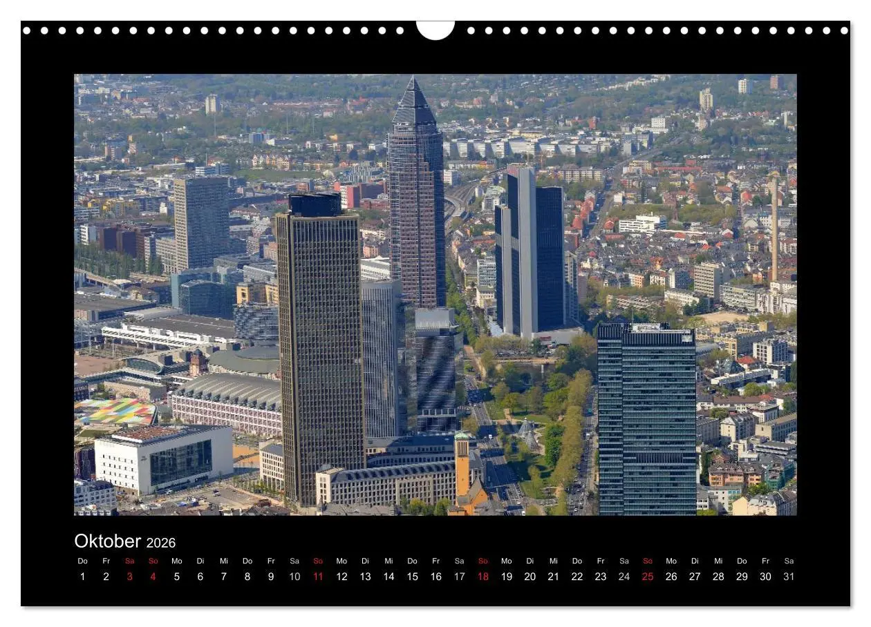 Bild: 9783457973899 | über den Dächern von FRANKFURT (Wandkalender 2026 DIN A3 quer),...