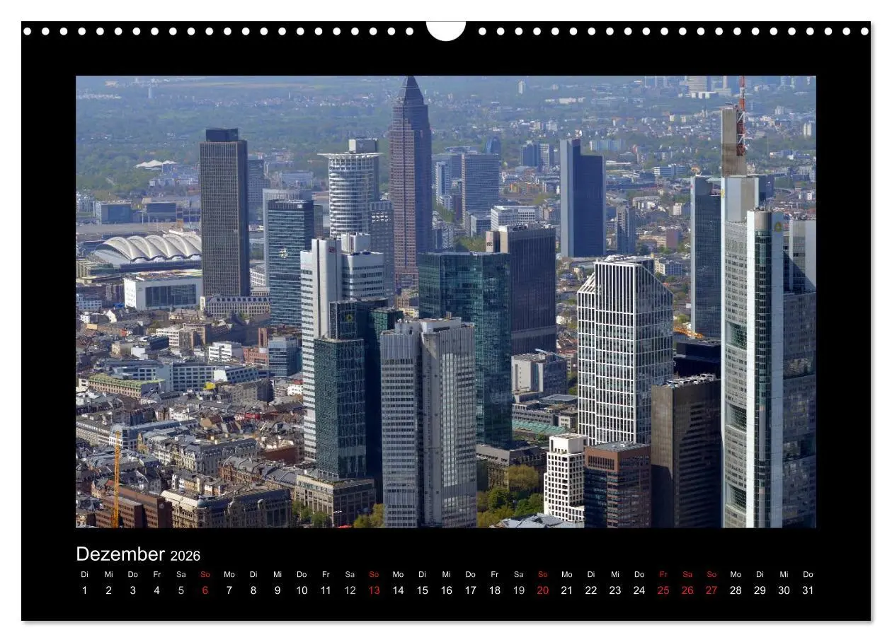 Bild: 9783457973899 | über den Dächern von FRANKFURT (Wandkalender 2026 DIN A3 quer),...