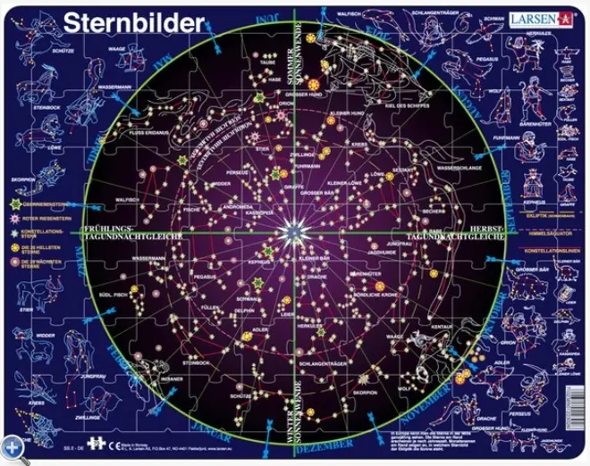 Cover: 7023852103999 | Puzzle - Sternbilder | Puzzle | 2015 | Larsen | EAN 7023852103999