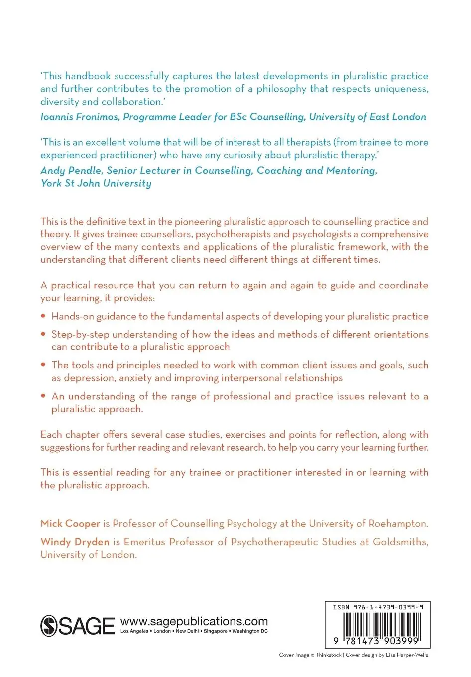Rückseite: 9781473903999 | The Handbook of Pluralistic Counselling and Psychotherapy | Buch
