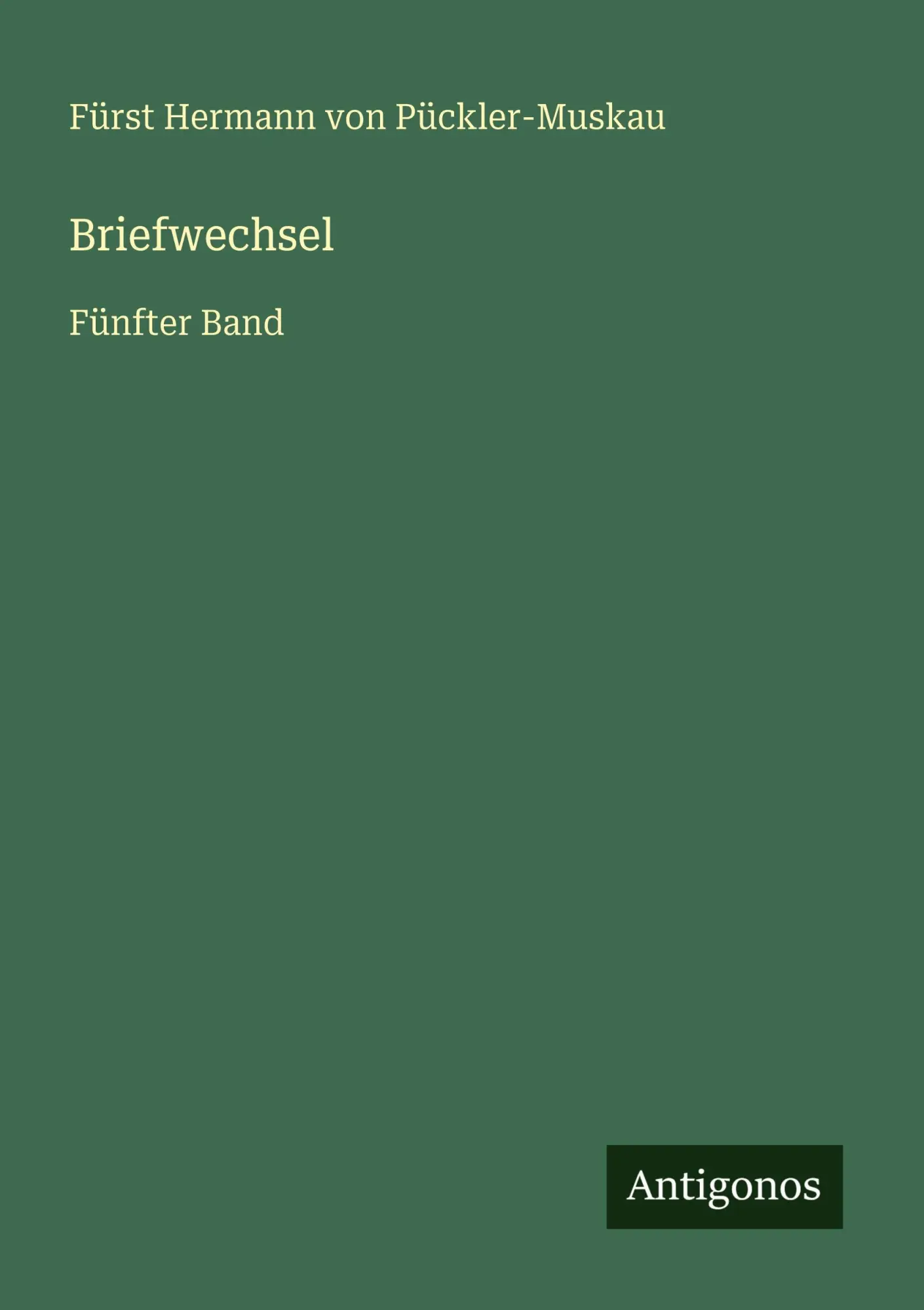 Briefwechsel: Fünfter Band