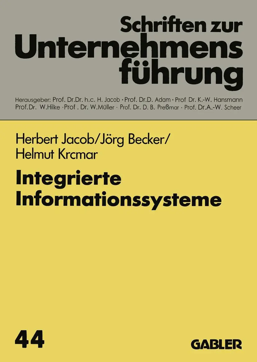 Cover: 9783409133999 | Integrierte Informationssysteme | Herbert Jacob (u. a.) | Taschenbuch