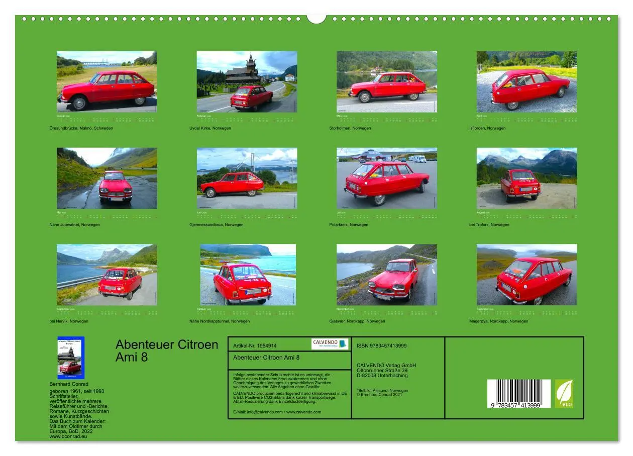 Bild: 9783457413999 | Abenteuer Citroen Ami 8 (hochwertiger Premium Wandkalender 2026 DIN...