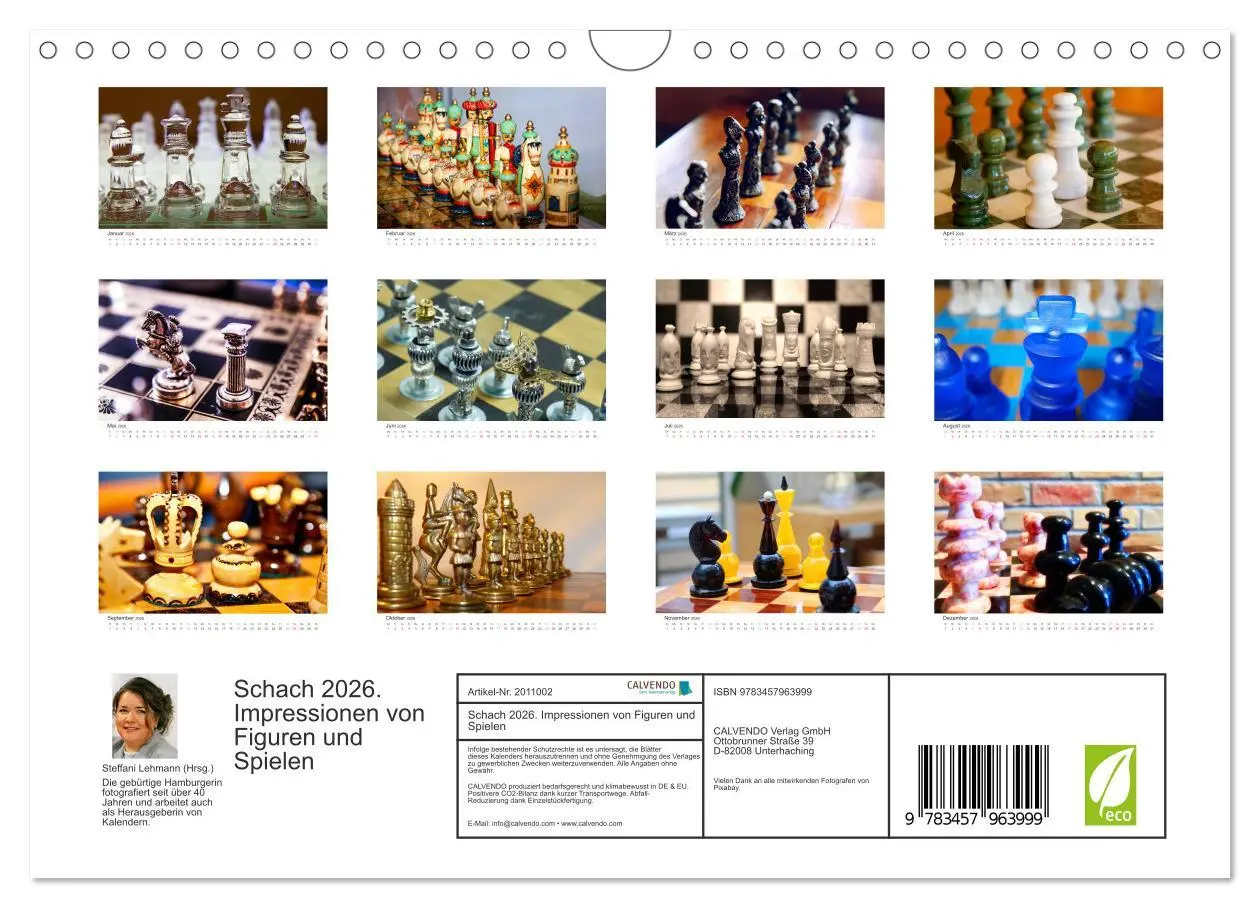 Bild: 9783457963999 | Schach 2026. Impressionen von Figuren und Spielen (Wandkalender...