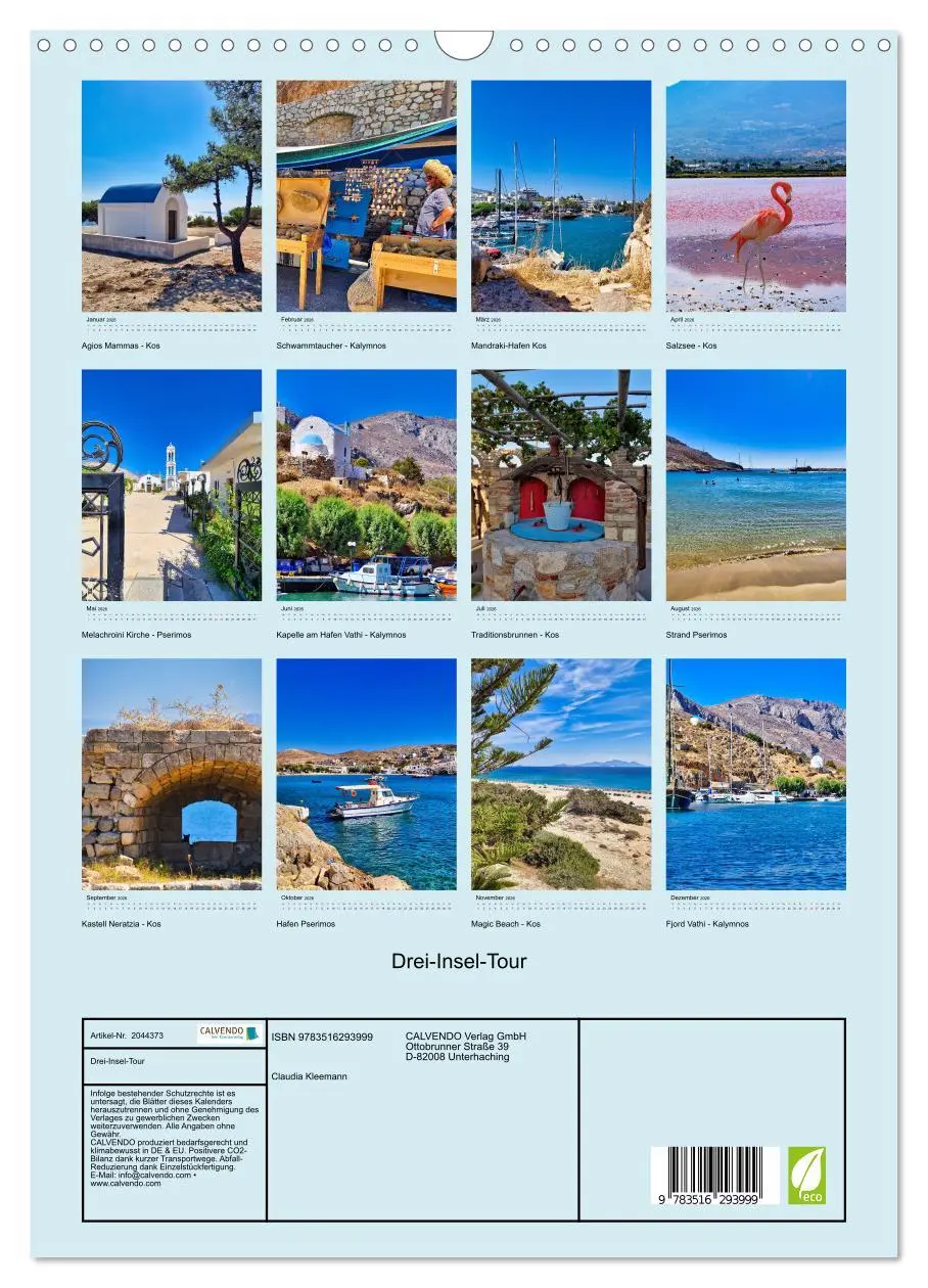 Bild: 9783516293999 | Drei-Insel-Tour (Wandkalender 2026 DIN A3 hoch), CALVENDO...