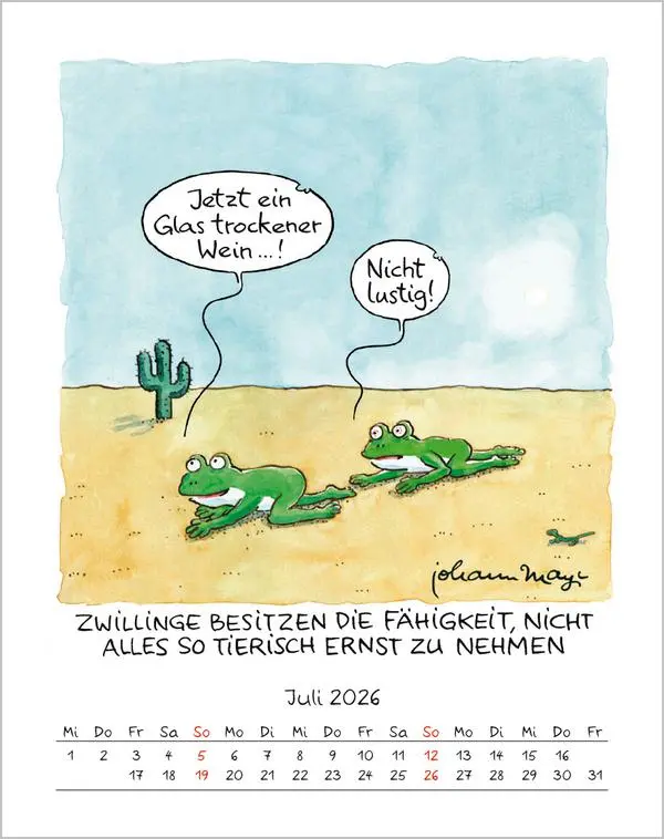 Bild: 9783731883999 | Zwillinge 2026 | Verlag Korsch | Kalender | Spiralbindung | 13 S.