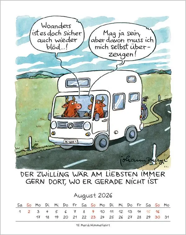 Bild: 9783731883999 | Zwillinge 2026 | Verlag Korsch | Kalender | Spiralbindung | 13 S.