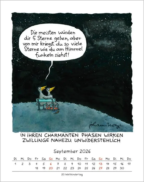 Bild: 9783731883999 | Zwillinge 2026 | Verlag Korsch | Kalender | Spiralbindung | 13 S.