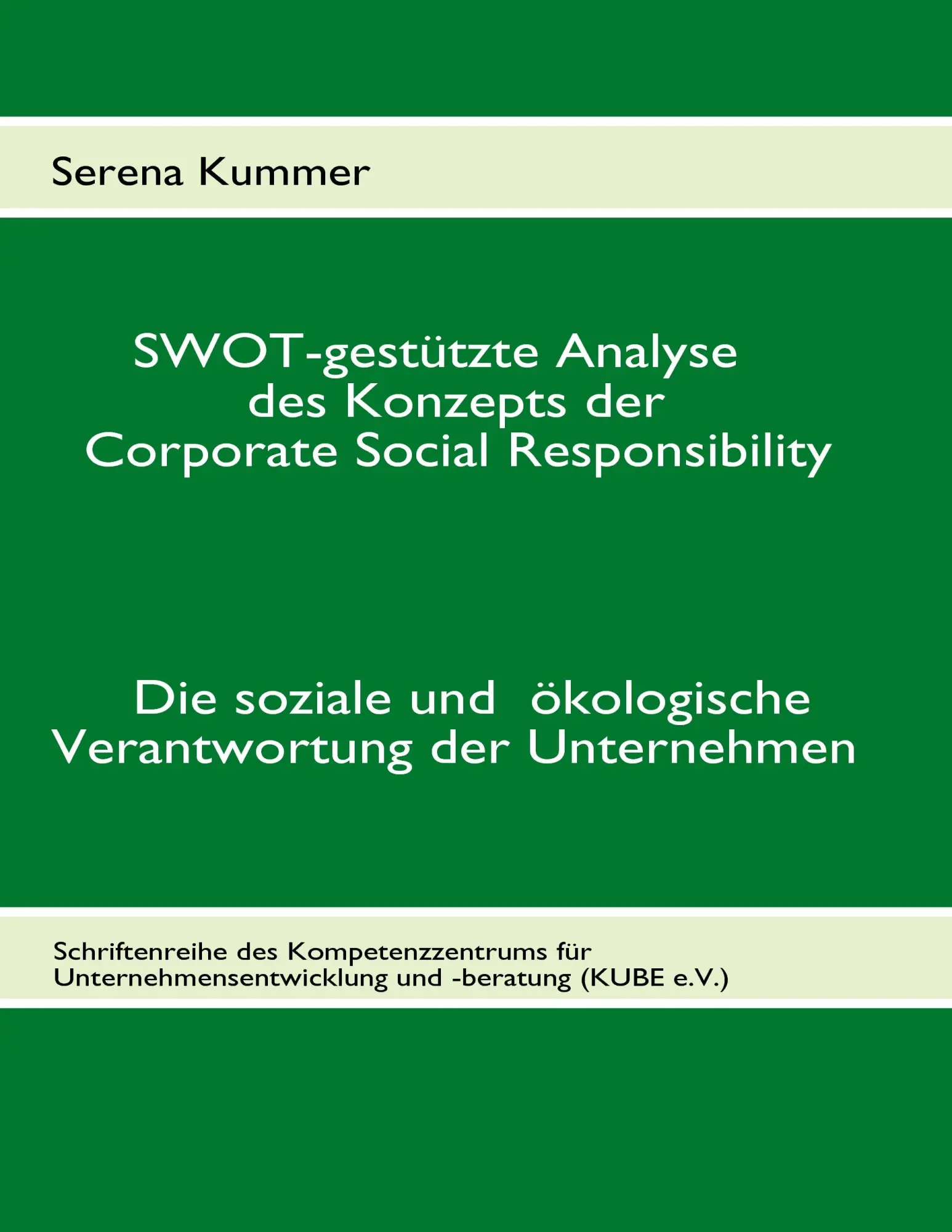 Cover: 9783839103999 | SWOT-gestützte Analyse des Konzepts der Corporate Social...
