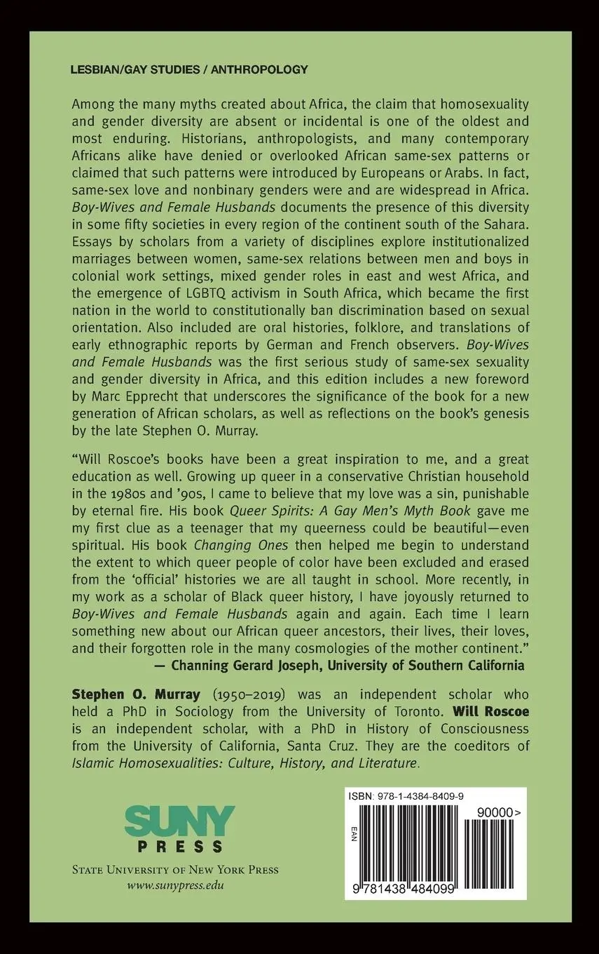 Rückseite: 9781438484099 | Boy-Wives and Female Husbands | Studies in African Homosexualities