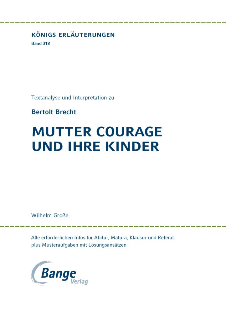 Bild: 9783129304099 | Mutter Courage und ihre Kinder von Bertolt Brecht | Bertolt Brecht