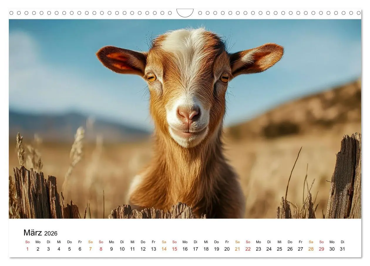 Bild: 9783457304099 | Ziegen - Bocksprung durch das Jahr (Wandkalender 2026 DIN A3 quer),...
