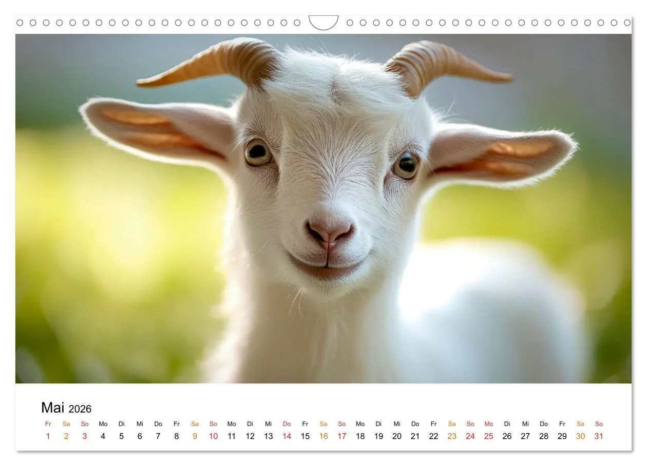 Bild: 9783457304099 | Ziegen - Bocksprung durch das Jahr (Wandkalender 2026 DIN A3 quer),...