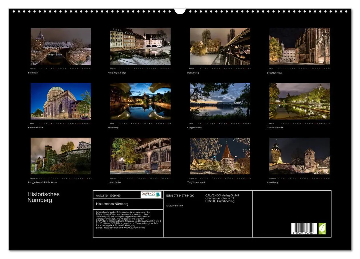 Bild: 9783457854099 | Historisches Nürnberg (Wandkalender 2026 DIN A2 quer), CALVENDO...