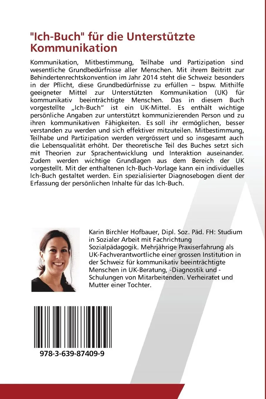 Rückseite: 9783639874099 | "Ich-Buch" für die Unterstützte Kommunikation | Hofbauer | Taschenbuch