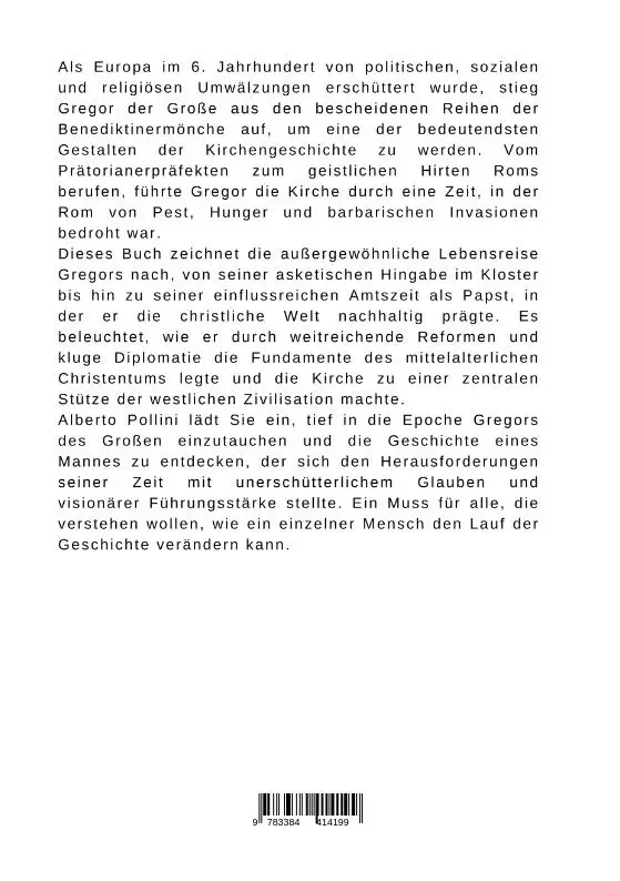 Rückseite: 9783384414199 | Gregor der Große: Architekt des mittelalterlichen Christentums | Buch