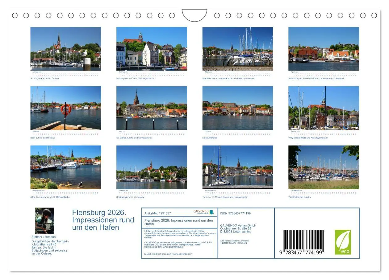 Bild: 9783457774199 | Flensburg 2026. Impressionen rund um den Hafen (Wandkalender 2026...