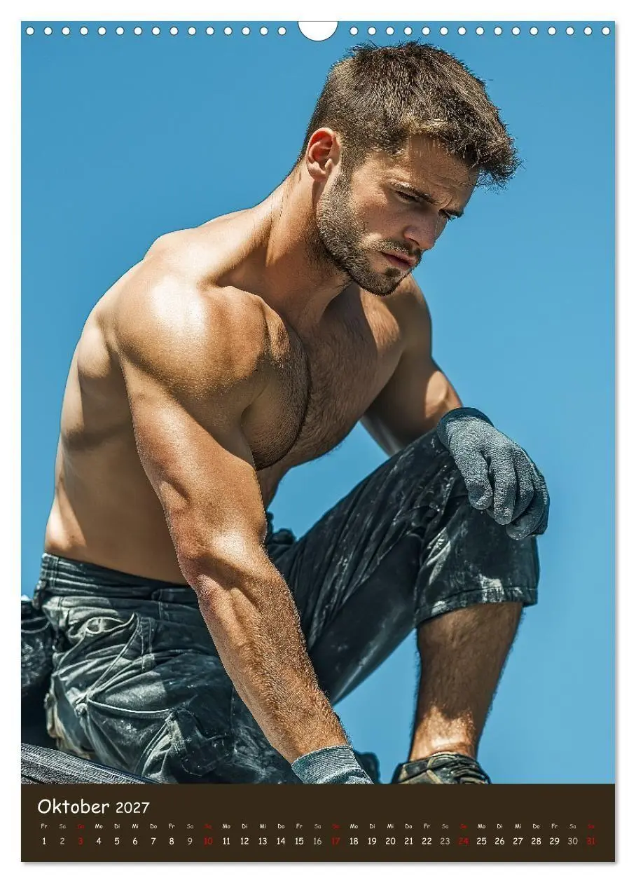Bild: 9783516934199 | Harte Männer - Sexy Bauarbeiter mit Sixpack (Wandkalender 2027 DIN...