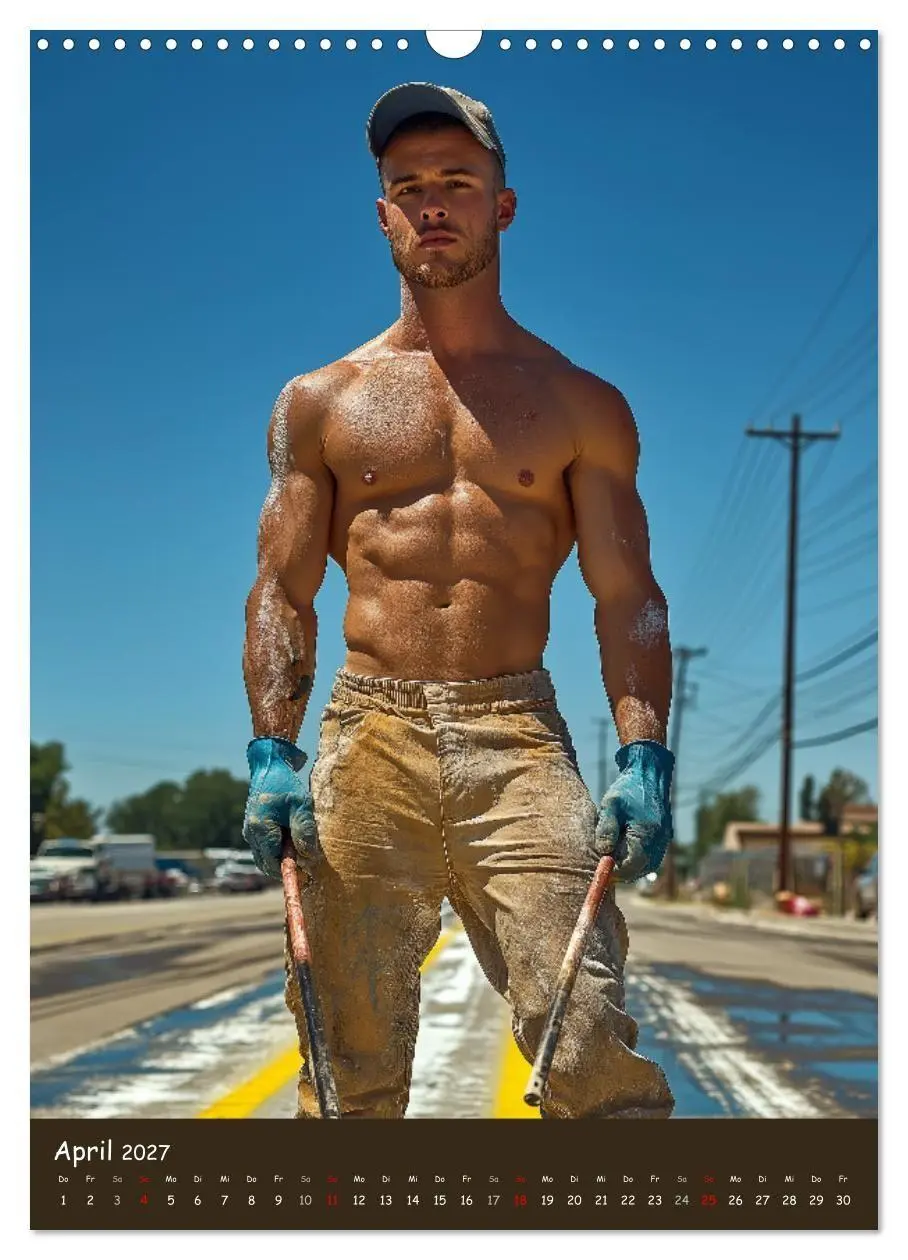 Bild: 9783516934199 | Harte Männer - Sexy Bauarbeiter mit Sixpack (Wandkalender 2027 DIN...