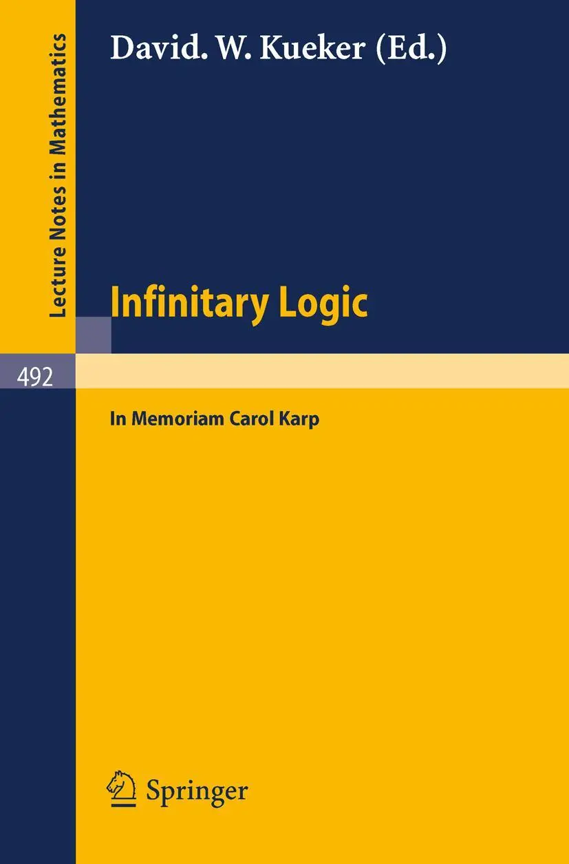 Cover: 9783540074199 | Infinitary Logic | In Memoriam Carol Karp | D. W. Kueker | Taschenbuch