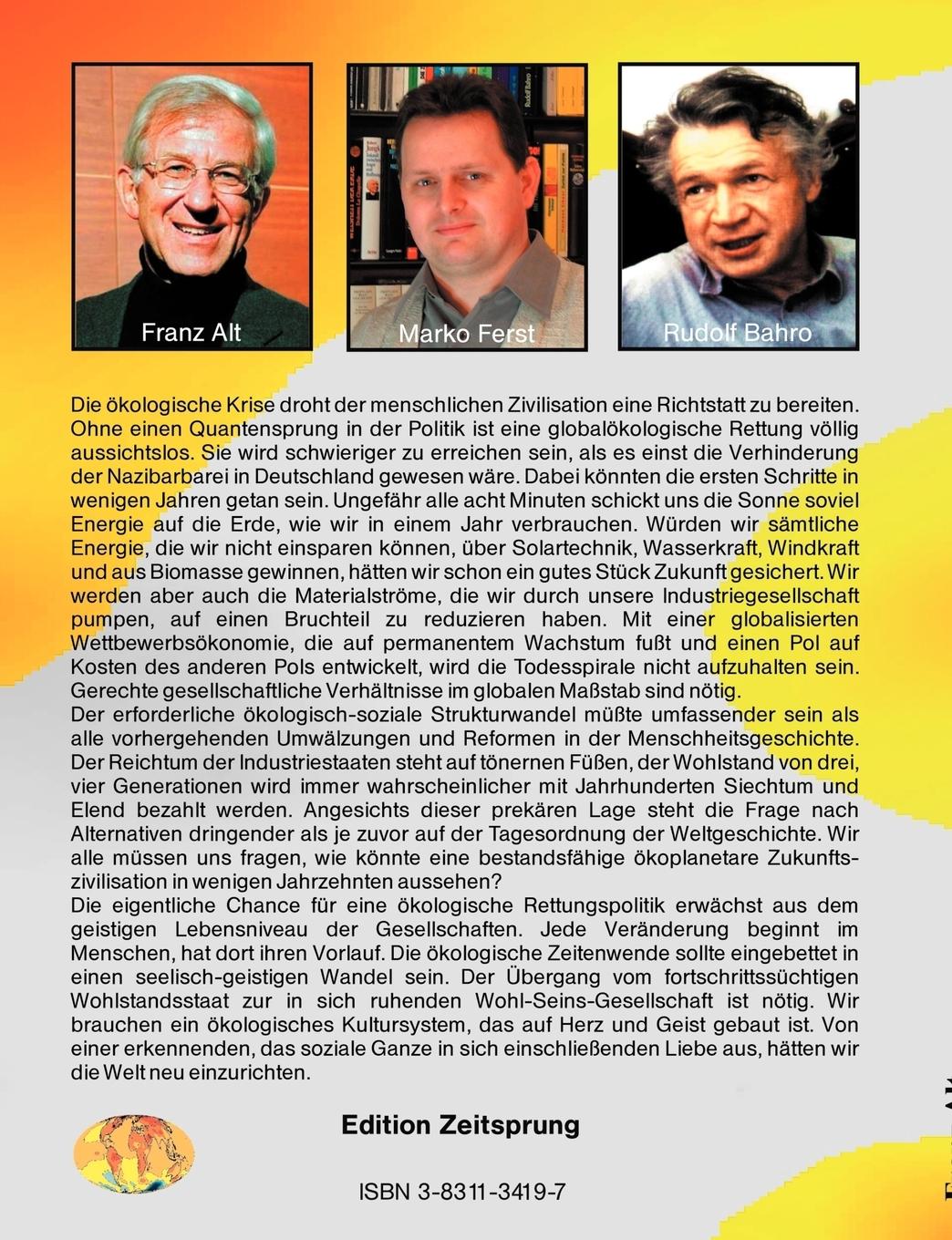 Rückseite: 9783831134199 | Wege zur ökologischen Zeitenwende | Franz Alt (u. a.) | Taschenbuch