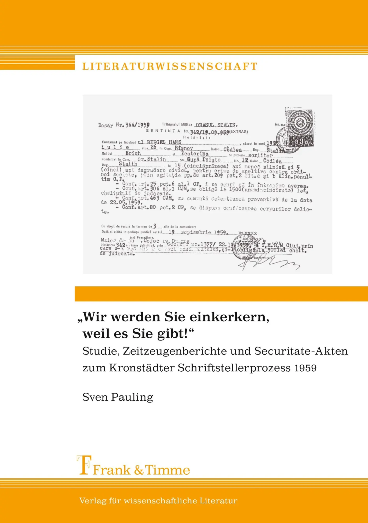 Cover: 9783865964199 | "Wir werden Sie einkerkern, weil es Sie gibt!" | Sven Pauling | Buch