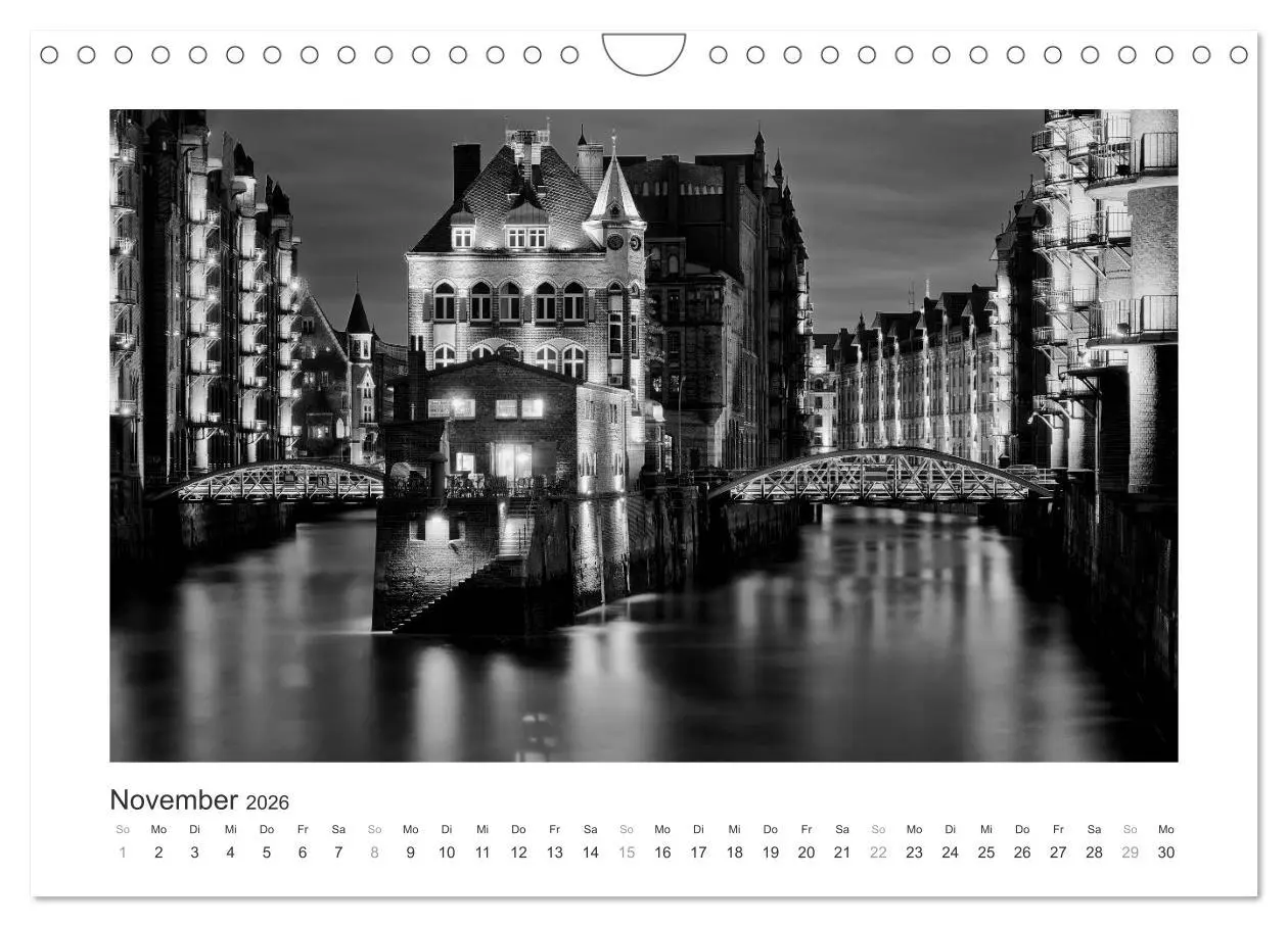Bild: 9783516094299 | Hamburg in schwarz-weiss (Wandkalender 2026 DIN A4 quer), CALVENDO...
