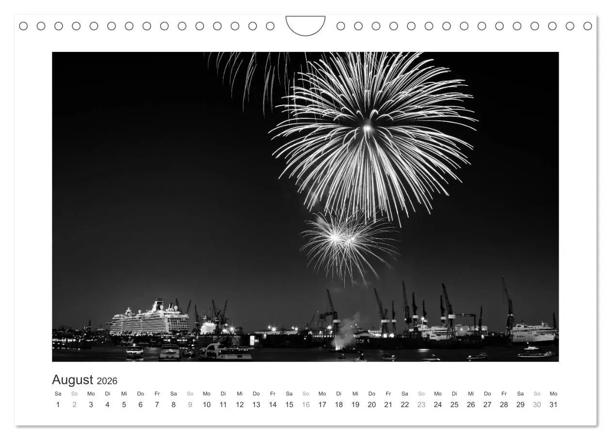 Bild: 9783516094299 | Hamburg in schwarz-weiss (Wandkalender 2026 DIN A4 quer), CALVENDO...