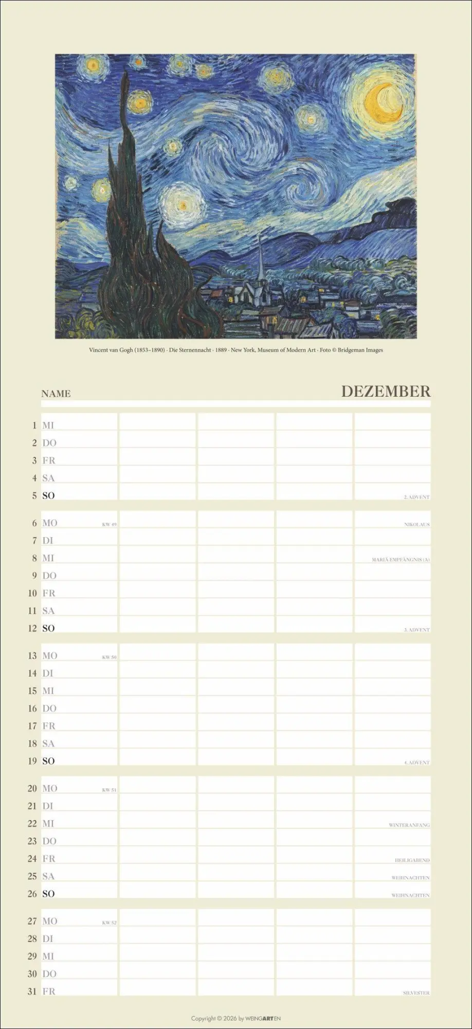 Bild: 9783839904299 | Kunst Familienplaner 2027 | Kandinsky | Kalender | 15 S. | Deutsch