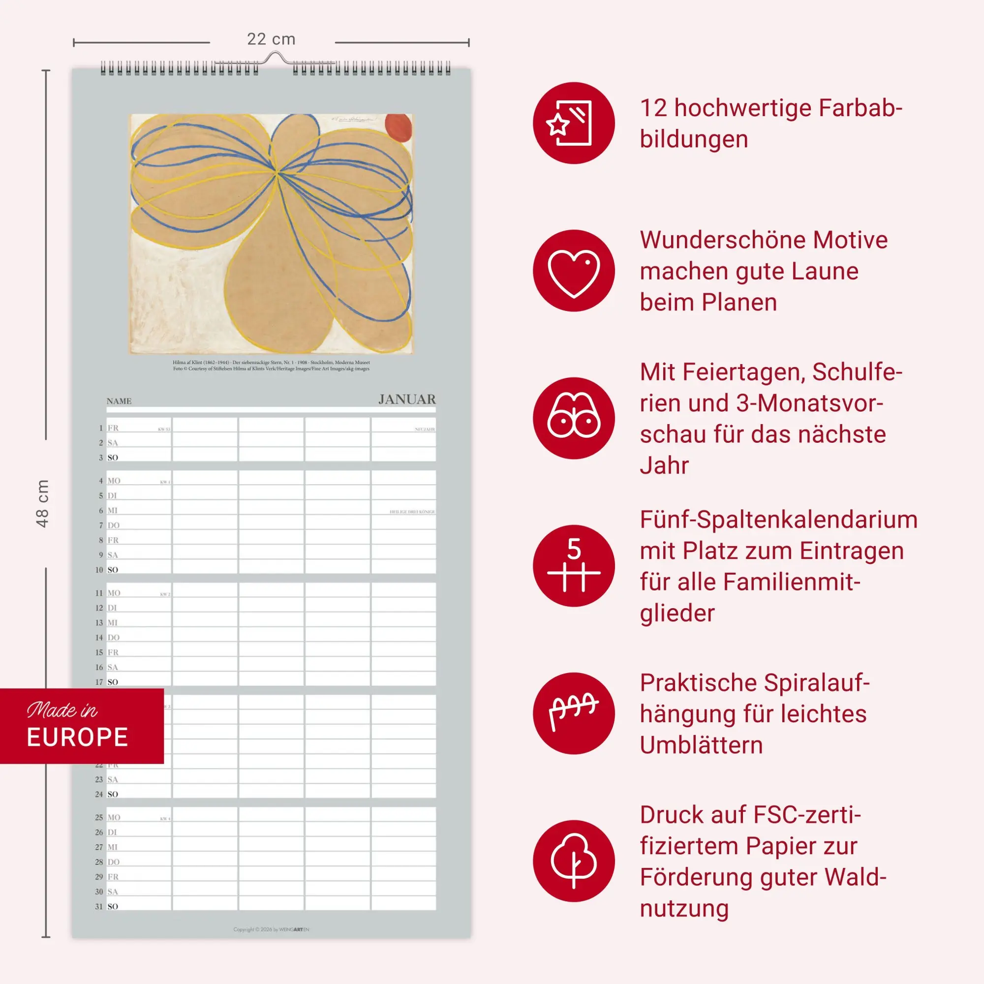Bild: 9783839904299 | Kunst Familienplaner 2027 | Kandinsky | Kalender | 15 S. | Deutsch