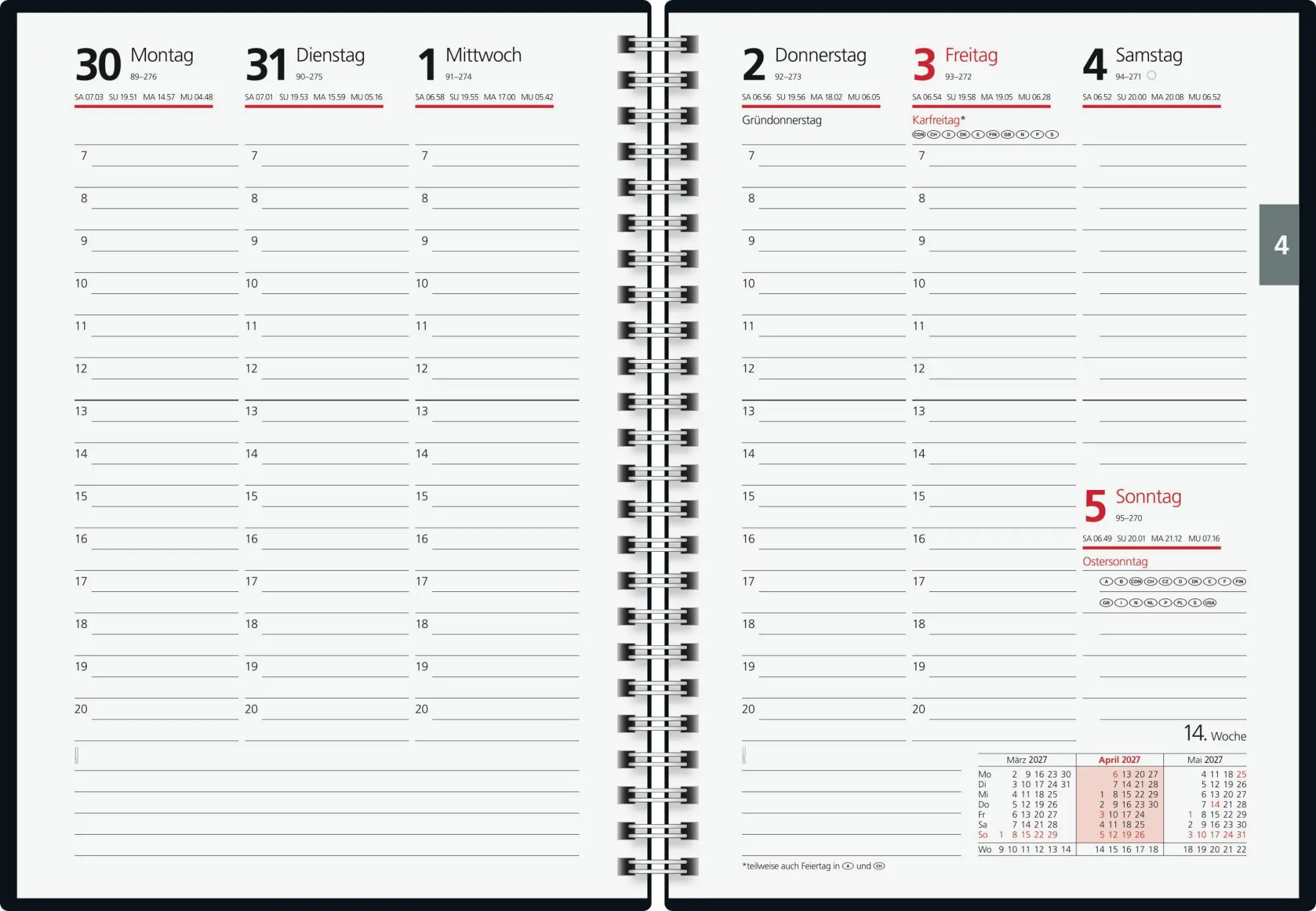 Bild: 4003273794399 | rido/idé 7021007047 Buchkalender Mod. futura 2 2027 A5, Papier, petrol