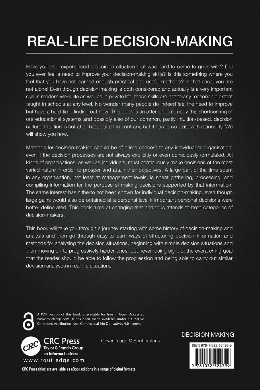 Rückseite: 9781032524399 | Real-Life Decision-Making | Mats Danielson (u. a.) | Taschenbuch