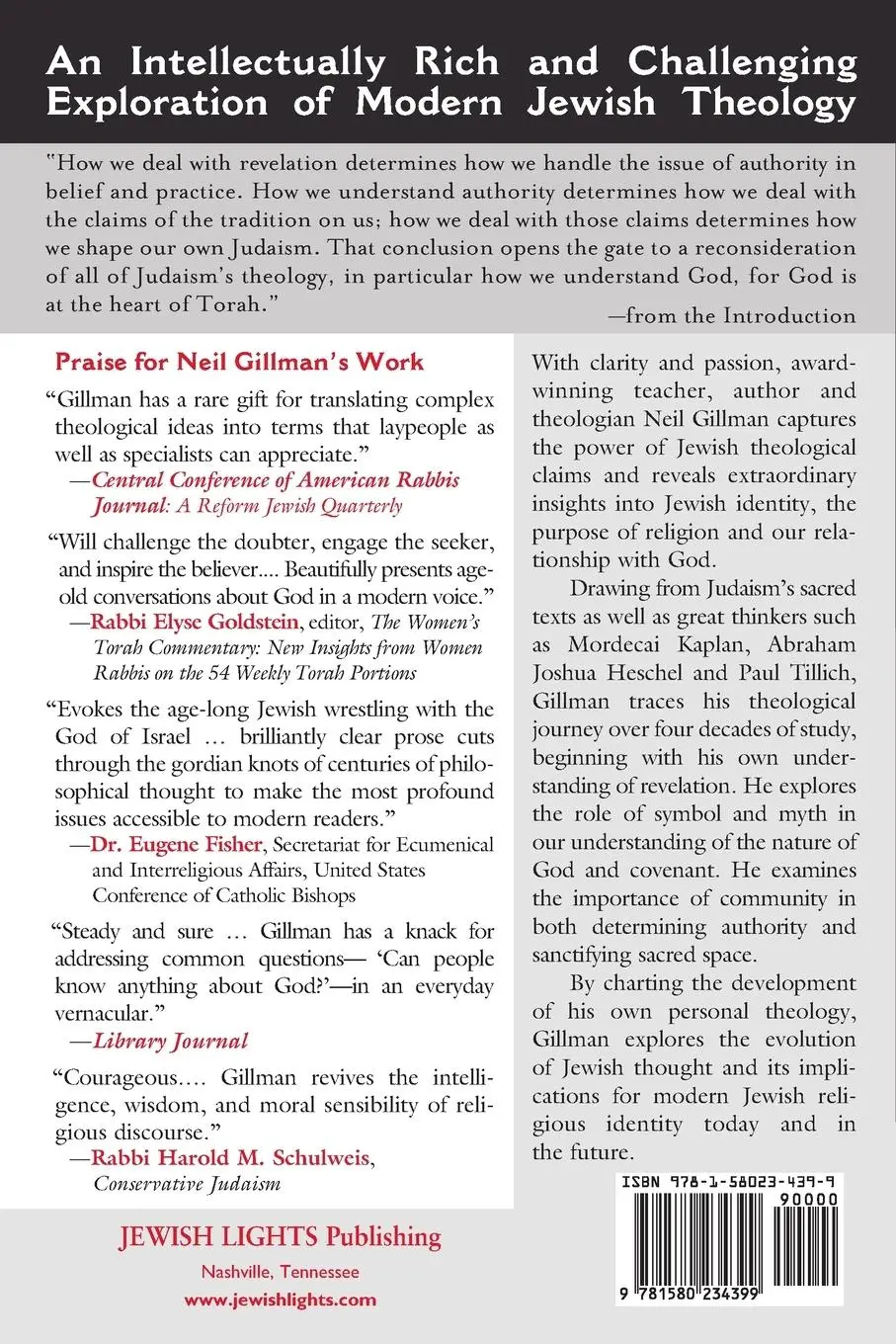 Rückseite: 9781580234399 | Doing Jewish Theology | God, Torah &amp; Israel in Modern Judaism | Buch