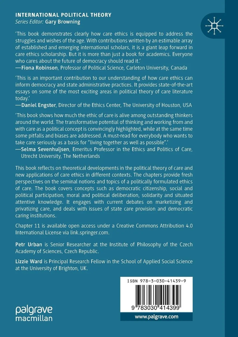 Rückseite: 9783030414399 | Care Ethics, Democratic Citizenship and the State | Petr Urban (u. a.)