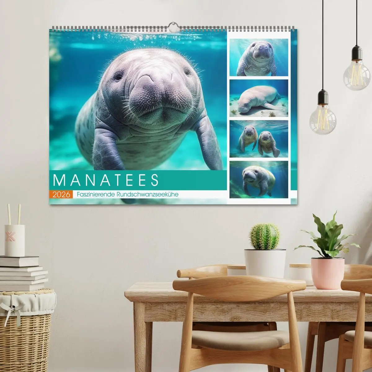 Bild: 9783457514399 | Manatees. Faszinierende Rundschwanzseekühe (Wandkalender 2026 DIN...