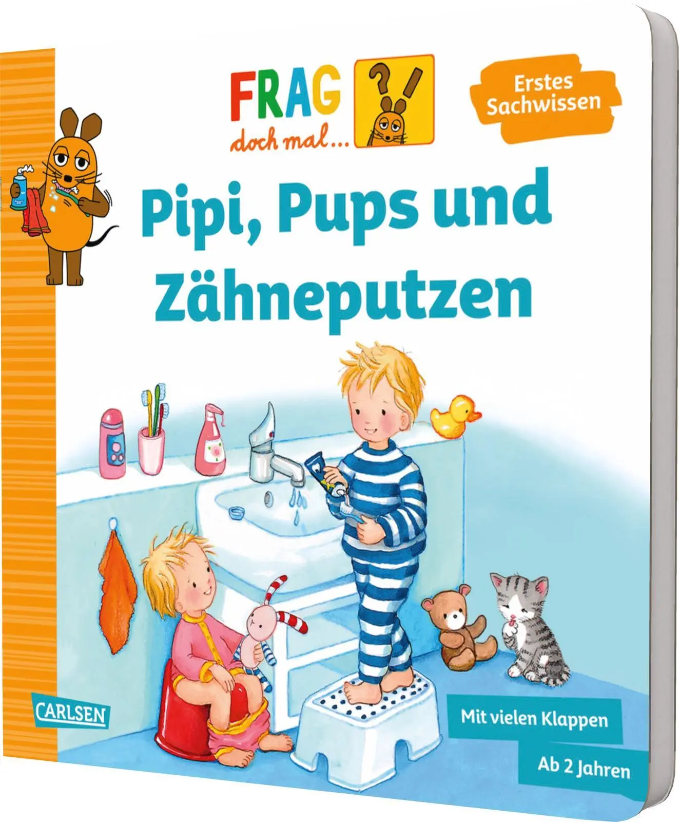Cover: 9783551254399 | Frag doch mal ... die Maus: Pipi, Pups und Zähneputzen | Petra Klose