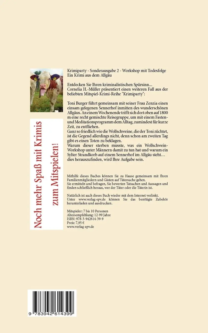 Rückseite: 9783942614399 | Krimiparty Sonderausgabe 2 | Workshop mit Todesfolge | -Müller | Buch