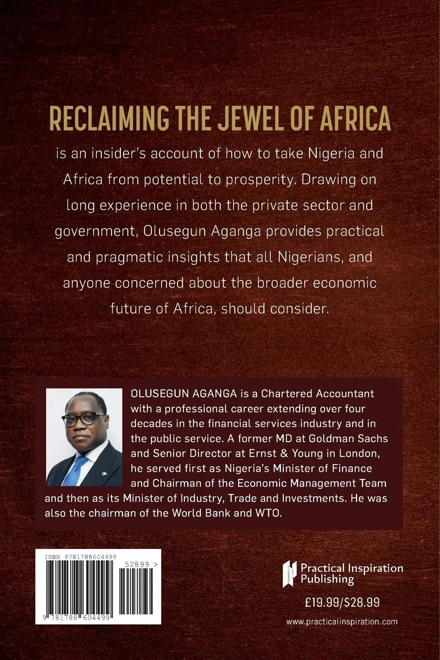 Rückseite: 9781788604499 | Reclaiming the Jewel of Africa | Olusegun Aganga | Taschenbuch | 2023