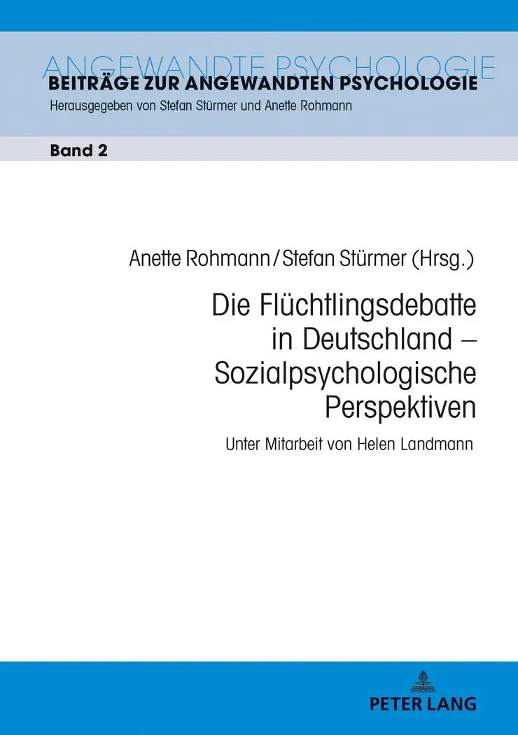 Cover: 9783631744499 | Die Flüchtlingsdebatte in Deutschland - Sozialpsychologische...