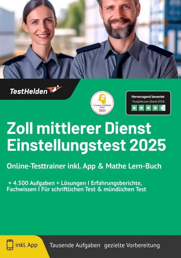 Cover: 9783988174499 | Zoll mittlerer Dienst Einstellungstest 2024: Online-Testtrainer...