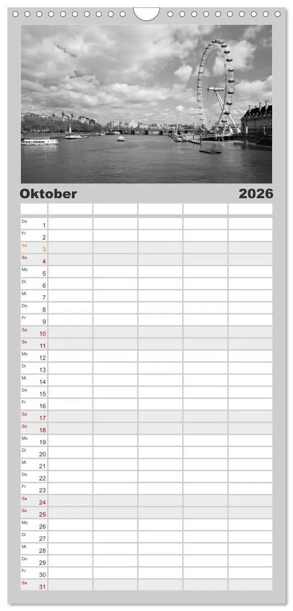 Bild: 9783516514599 | Familienplaner 2026 - LONDON Urbaner Flair mit 5 Spalten...