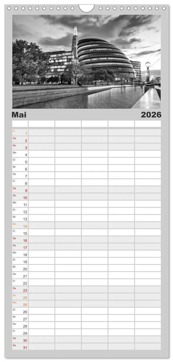 Bild: 9783516514599 | Familienplaner 2026 - LONDON Urbaner Flair mit 5 Spalten...