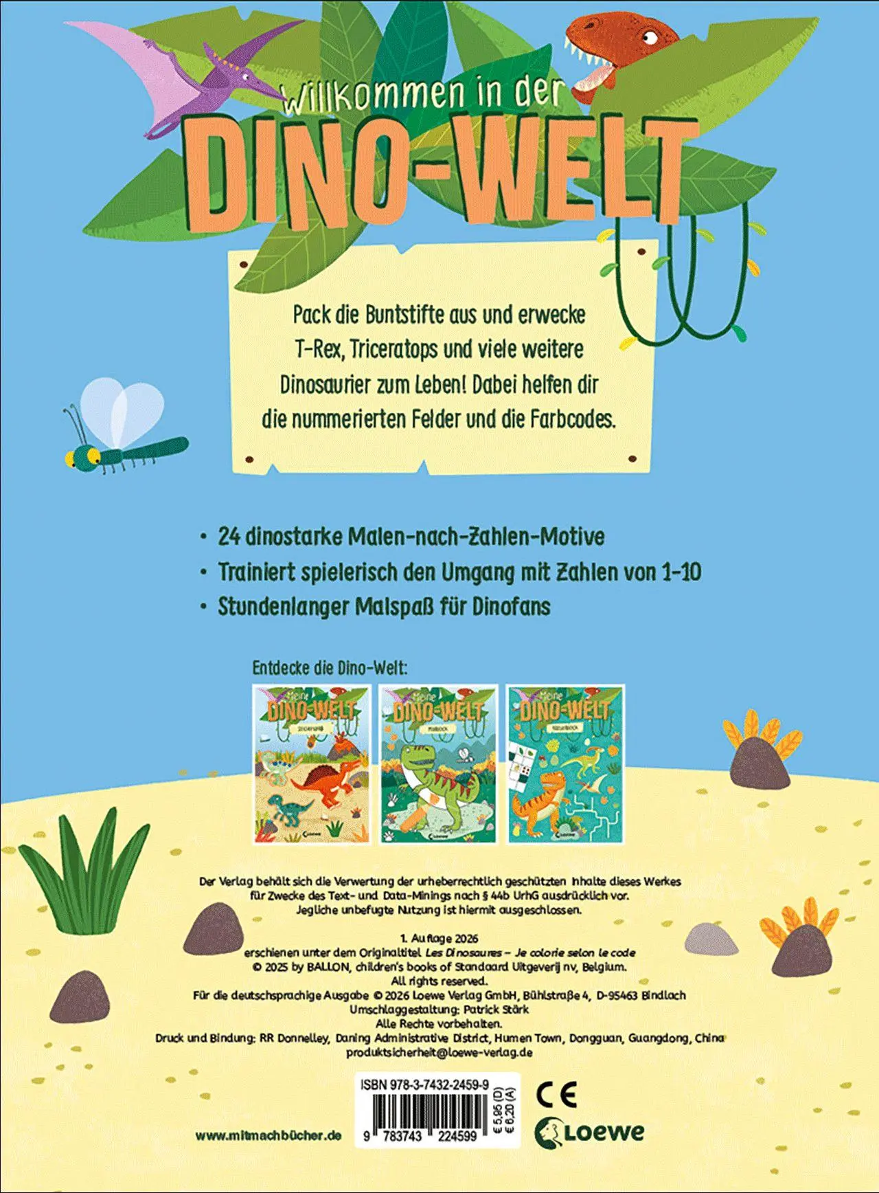 Bild: 9783743224599 | Meine Dino-Welt - Malen nach Zahlen | Taschenbuch | Meine Dino-Welt