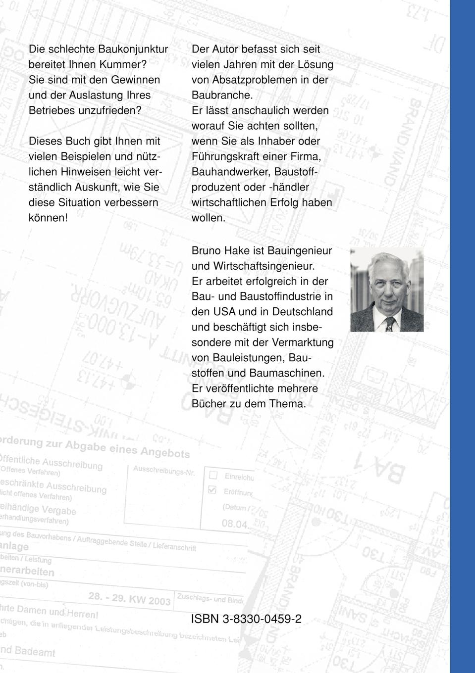 Rückseite: 9783833004599 | Erfolgreiche Akquisition in der Bauwirtschaft | Bruno Hake | Buch
