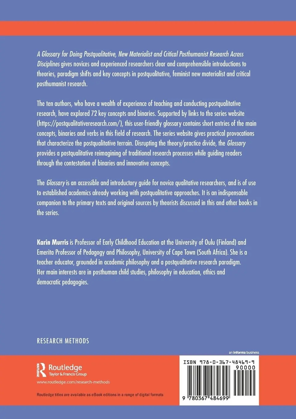 Rückseite: 9780367484699 | A Glossary for Doing Postqualitative, New Materialist and Critical...